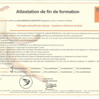 Diplome Fasciatherapie 2